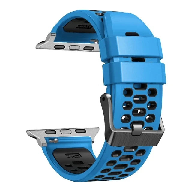 Sport Silicone band For Apple Watch Ultra 2 49mm band Wristband For Apple Watch Series 9 8 7 SE 6 45mm 44mm 42mm Accessory