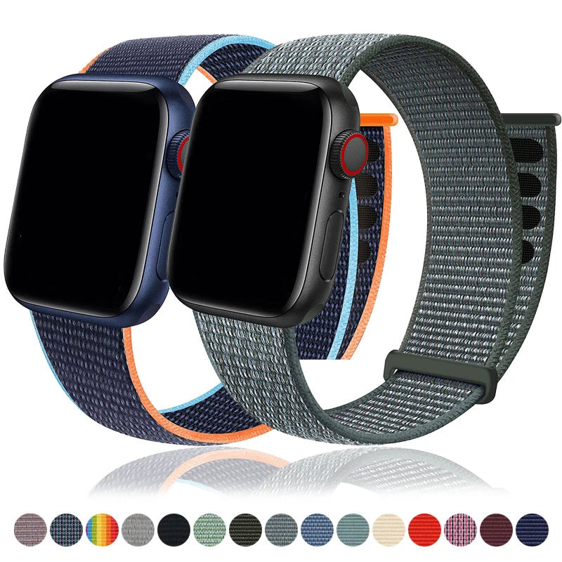 Nylon band For Apple Watch band S10 46mm 42mm 45mm 41mm 44mm 40mm 49mm Braided band Breathable Apple Watch Ultra 10 9 8 7 6 5 4