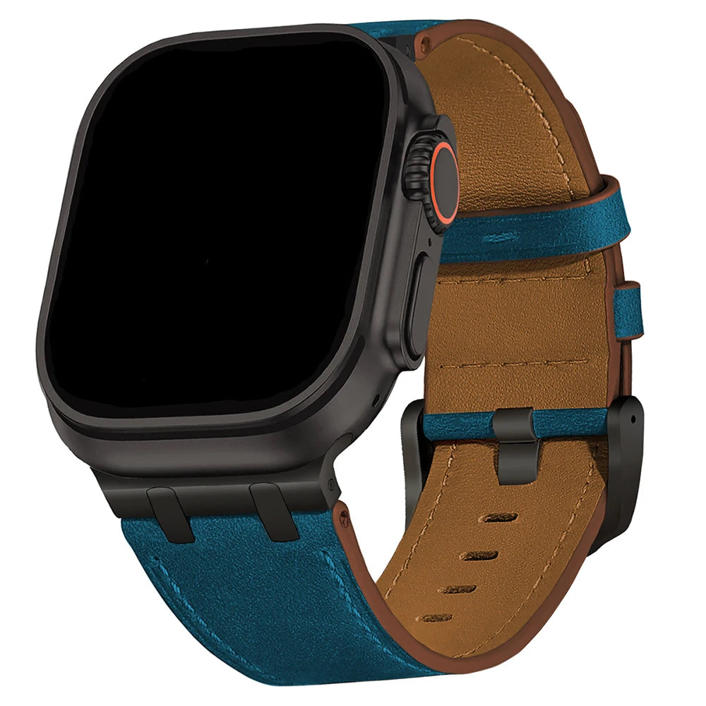 Leather band for Apple Watch Ultra 2 49mm Series 10 46mm Luxury band sport band for Apple Watch 10 9 8 7 6 5 4 SE Ultra 44mm 45mm