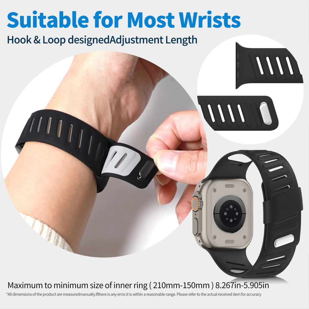 Silicone Sport band For Apple Watch Ultra 2 3 49mm band 42mm 44mm 45mm 46mm Slanted Buckle band for Apple Watch 11 10 9 8 7 6 5 4 SE 3