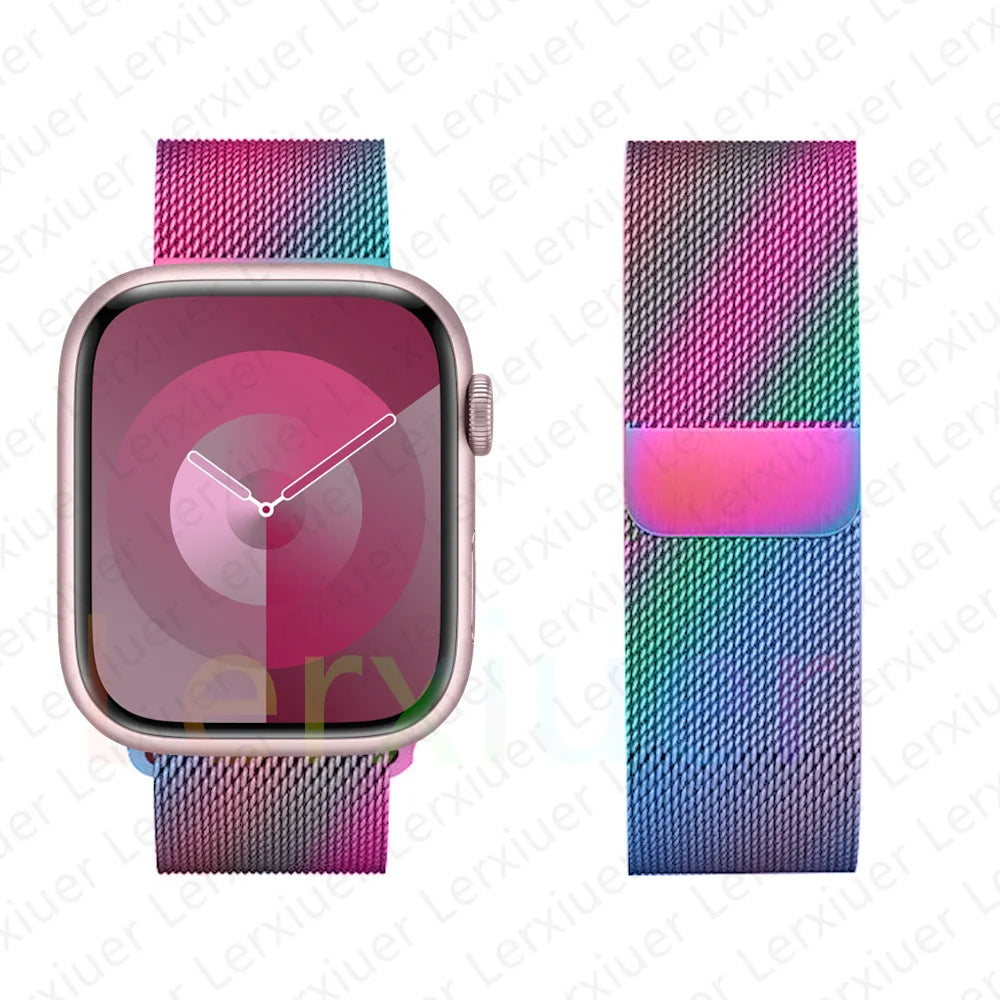 Milanese Loop band For Apple Watch band 46mm 44mm 45mm 40mm 42mm 41mm 38mm 49mm band Apple Watch Series 10 Ultra 2 9 8 SE 7 6 5