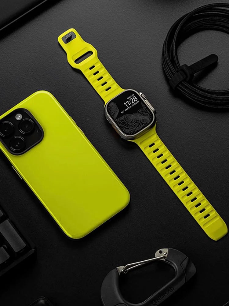 Sport band For Apple Watch band 44mm 45mm 49mm 42mm 40mm 41mm Silicone correa band Apple Watch Series 9 8 7 6 5 4 3 SE Ultra 2