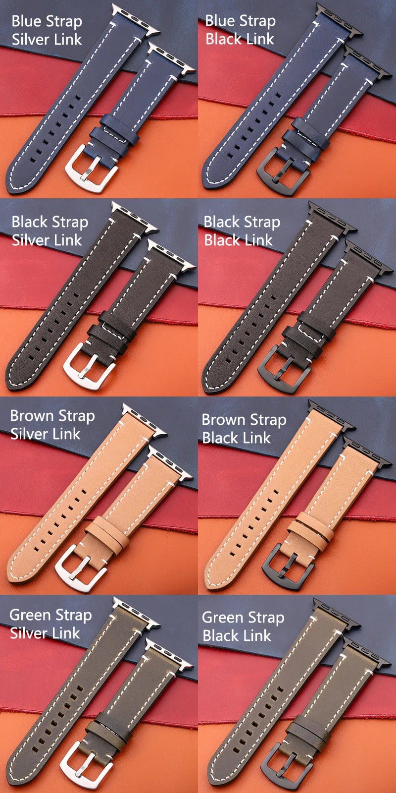 Genuine Leather band For Apple Watch band Serie 7 6 5 4 SE band 44mm 45mm 40mm 41mm 42mm 49mm Women Men Apple Watch Watchband