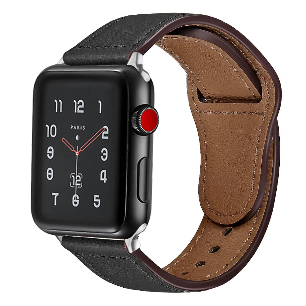 Leather band For Apple Watch 11 10 band 46mm 42mm 44mm 45mm 49mm 41mm 40mm correa band Apple Watch Series 8 9 3 4 5 6 SE 7 Ultra3