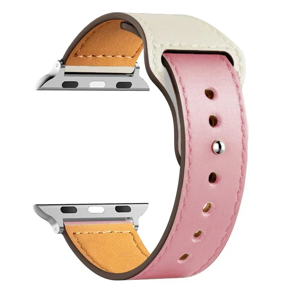 Leather band For Apple Watch 10 band 46mm 42mm 44mm 45mm 49mm 41mm 40mm correa band Apple Watch Series 8 9 3 4 5 6 SE 7 Ultra 2
