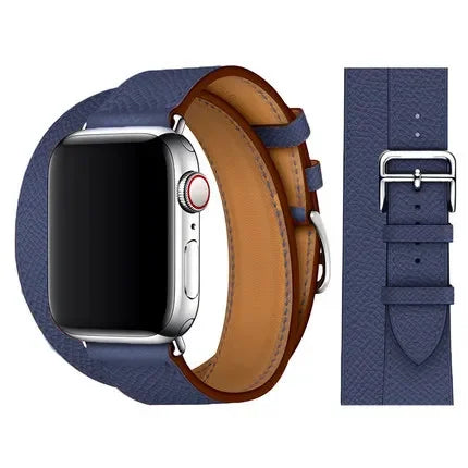 Leather band For Apple Watch Ultra 2 49mm 9 8 7 45mm 41mm High quality business wristband For Apple Watch 6 5 4 3 SE 44mm 40mm 42mm