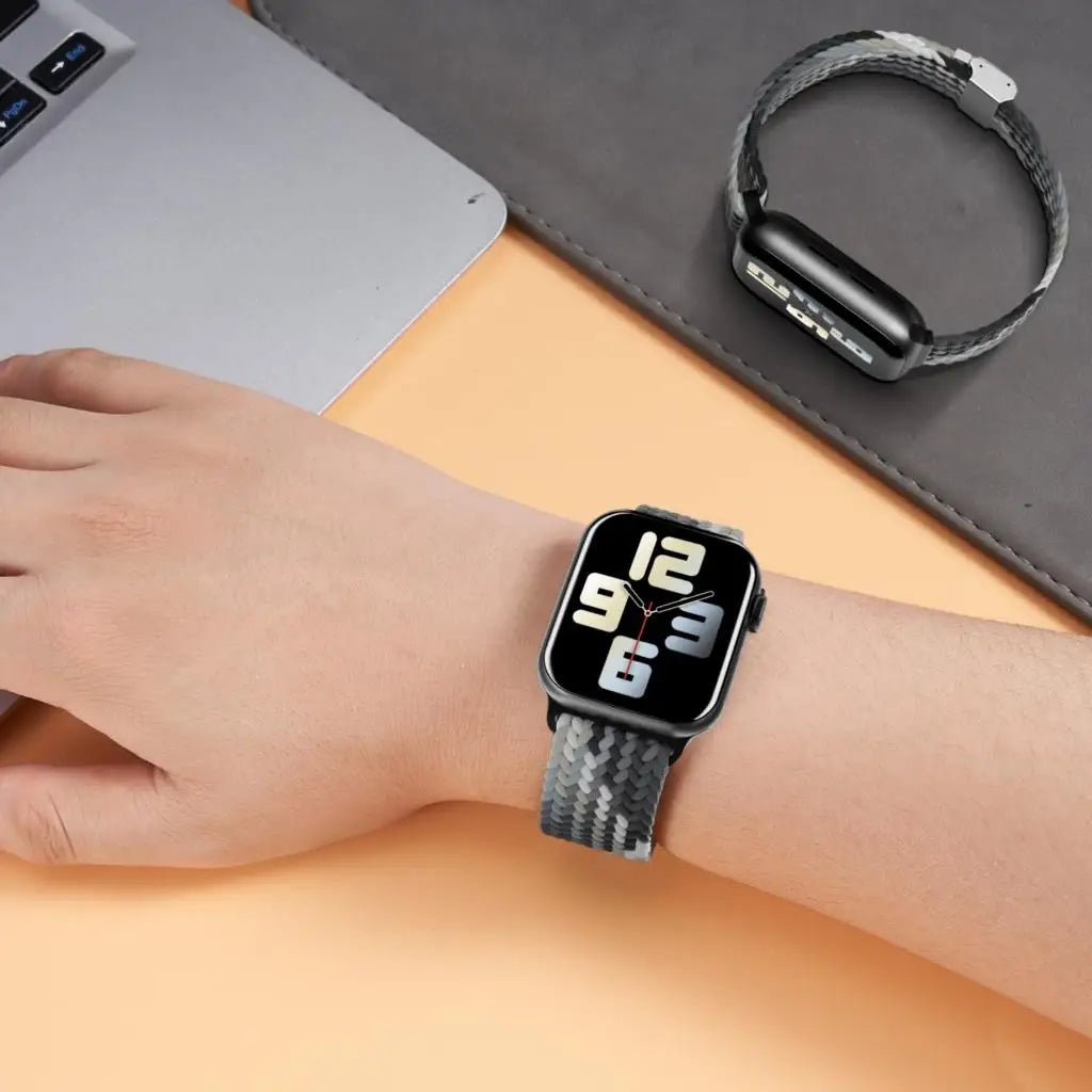 band For Apple Watch band 46mm 45mm 44mm 49mm 40mm 41mm 42mm Braided loop correa band Apple Watch Series 10 8 9 7 5 SE 6 4 Ultra