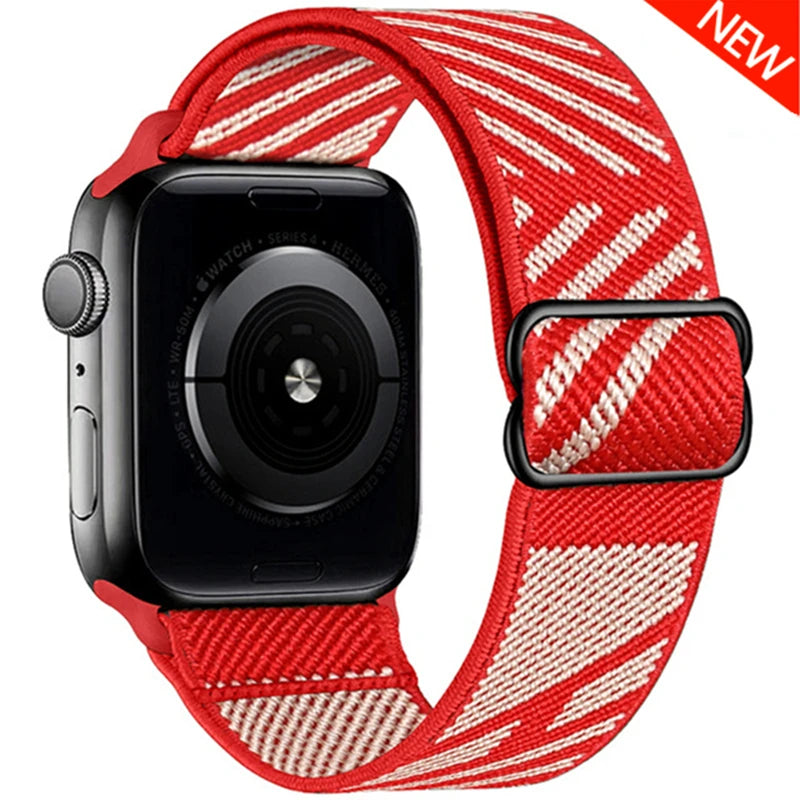bands For Apple Watch band 44mm 49mm 45mm 41mm 40mm 38mm 42mm correa Adjustable Elastic band Apple Watch 8 SE 7 6 5 3 Ultra 49mm