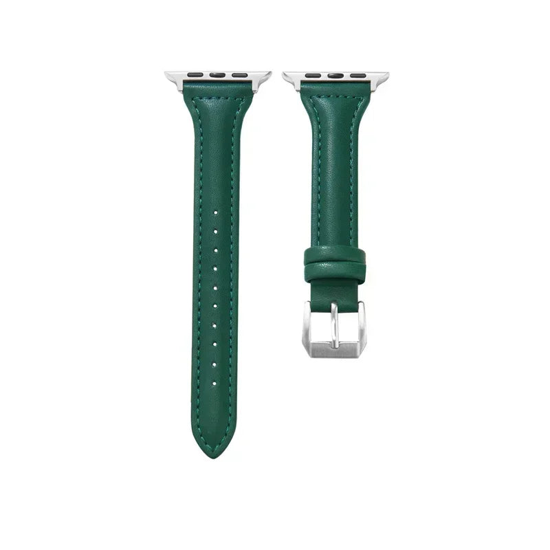 Slim leather band for Apple Watch band Ultra 2 49mm Series 10 7 8 9 41mm 45mm 38mm 42mm Wrist band Apple Watch SE 6 5 4 40mm 44mm m