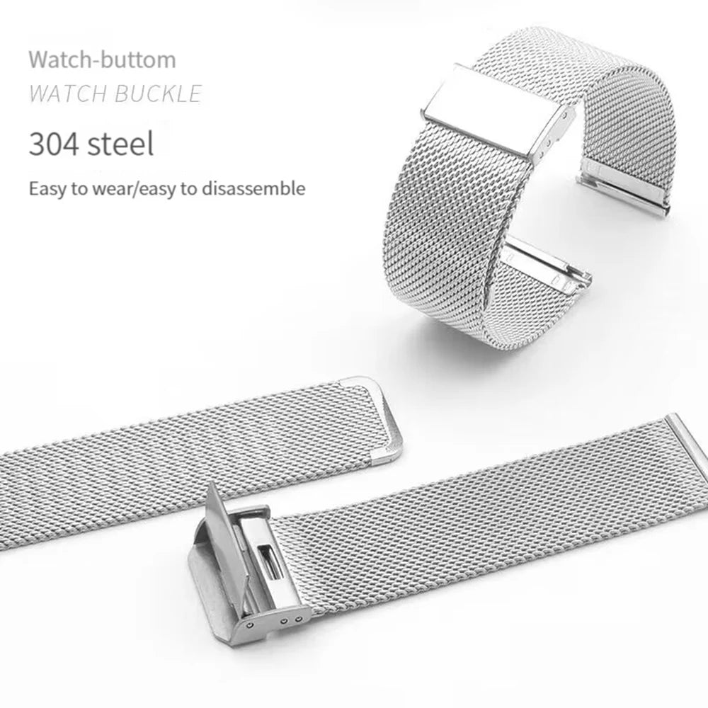 Milanese Watchband 18mm 20mm 22mm Metal Strap Bracelet For Samsung Galaxy Watch 7 6 5 4 40 44mm Huawei 4 GT Bracelet Garmin Band