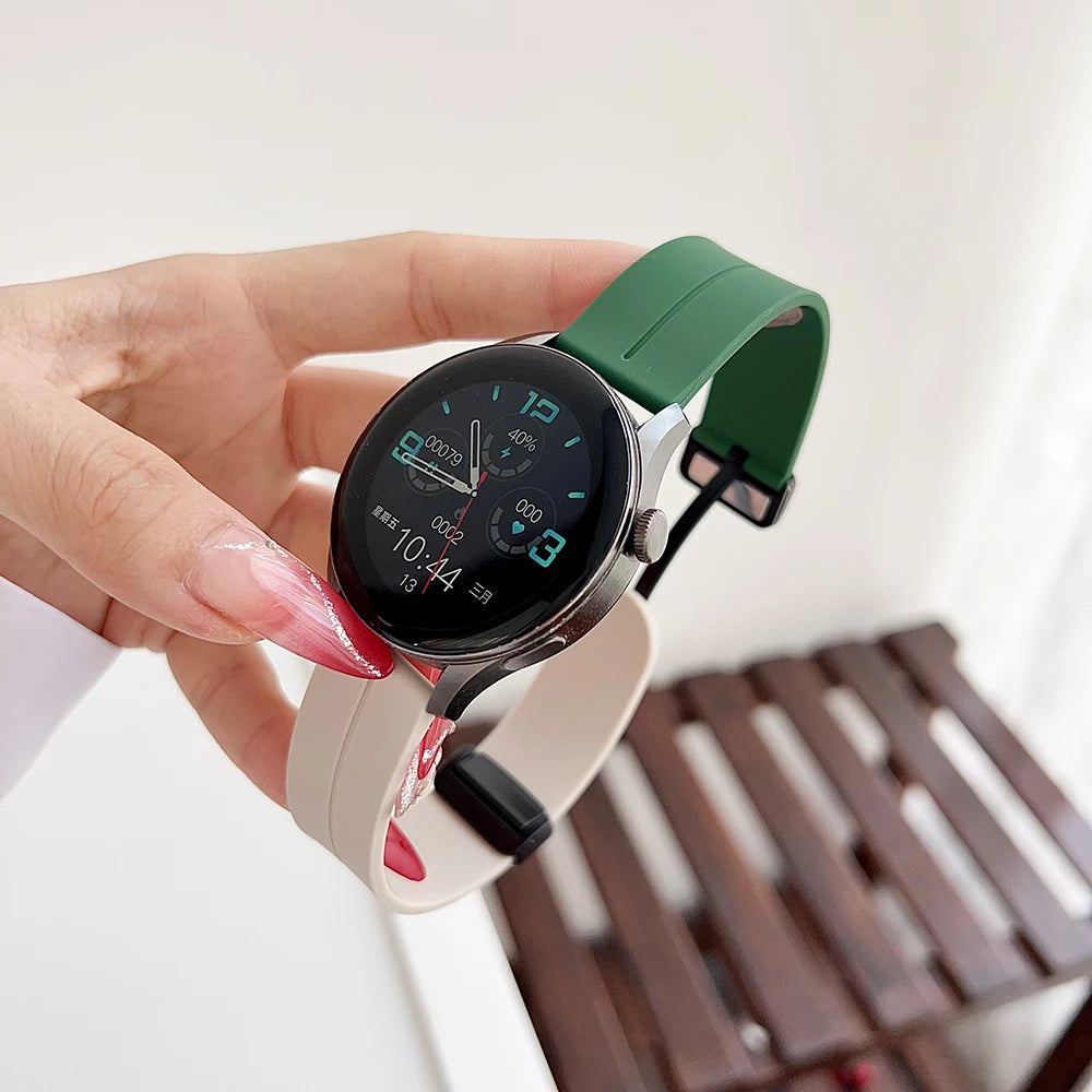 Silicone Loop Strap For Samsung Galaxy Watch 7 6 5 40mm 44mm Adjustable Bracelet Watchband For Galaxy 4 6 Classic 20/22/18mm