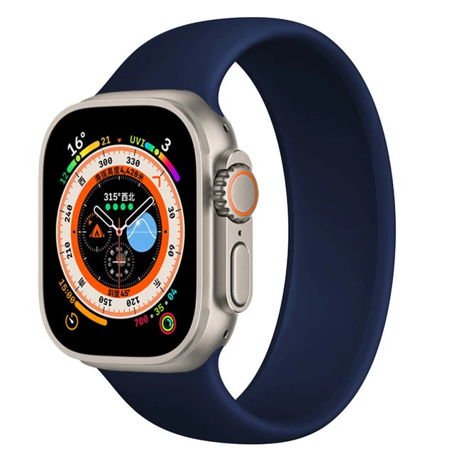 Solo Loop For Apple Watch band 45mm 44mm 40mm 41mm 42mm Ultra 49mm 38mm 44mm correa band Apple Watch Series 9 8 7 SE 3 4 5 6 band
