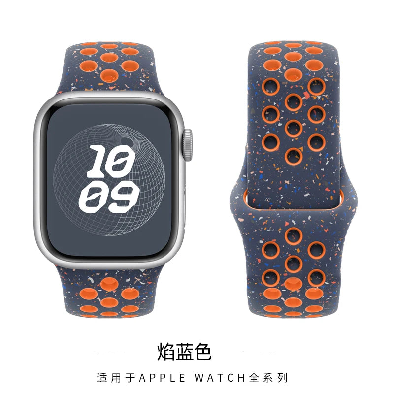 Sport band for Apple Watch band 11 10 9 8 7 SE Ultra2 3 49mm 46mm 45mm 44mm 42mm 41mm 40mm Breathable wrist correa Apple Watch bands