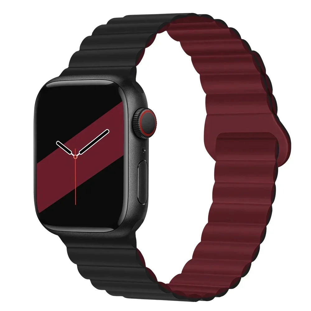 Magnetic band For Apple Watch band 45mm 38mm 49mm 40mm 42mm 41mm Silicone Sport band Apple Watch Series Ultra 10 9 6 5 7 8 SE 44mm