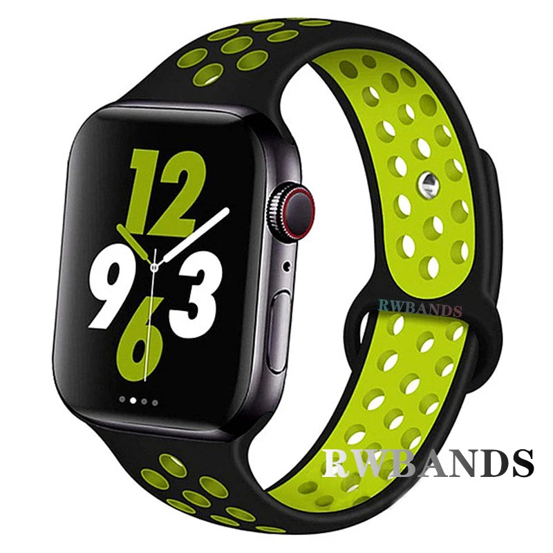 Sport band for Apple Watch band 46mm 44mm 40mm 42mm 38mm 41mm 45mm Breathable band Apple Watch Series 10 9 8 7 6 SE 5 3 Ultra 2 49mm