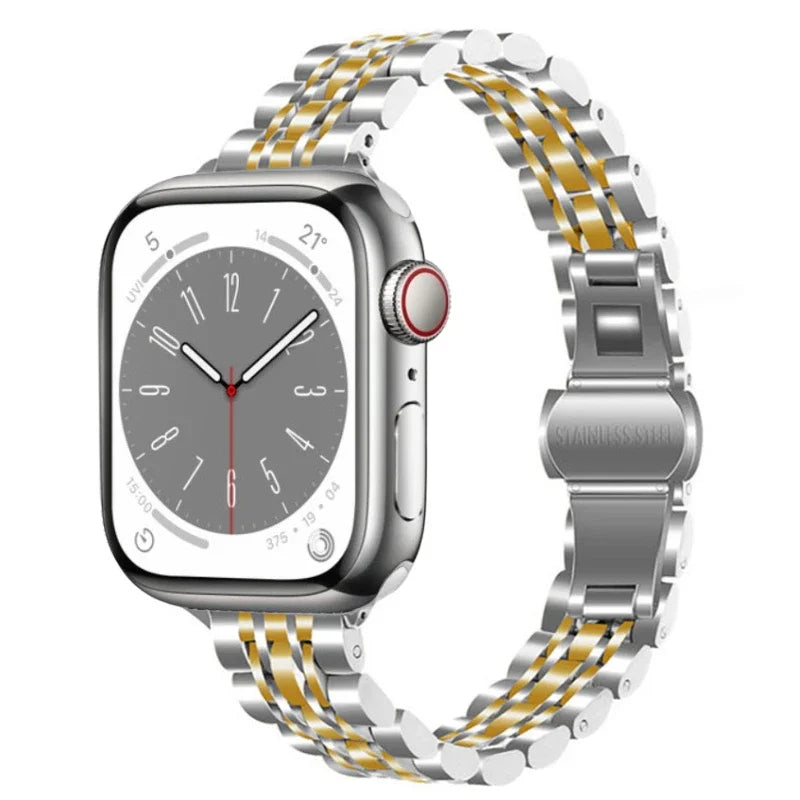 Women Slim metal band For Apple Watch 8 7 41mm 45mm Stainless Steel band Apple Watch Ultra 49mm 6 5 4 3 SE2 44mm 40mm 42mm Band