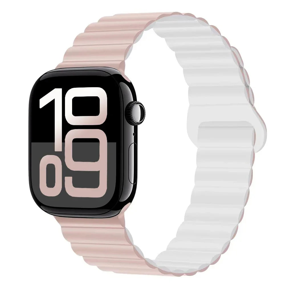 Silicone band for Apple Watch Ultra 3 2 1 49mm 11 10 42mm 46mm Magnetic band for Series 9 8 7 6 5 4 SE3 41mm 45mm 44mm 40mm