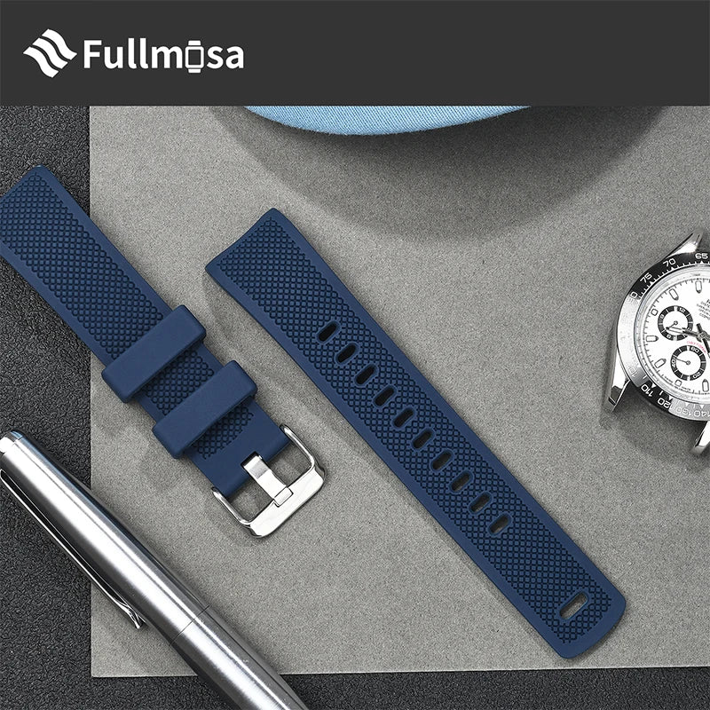 Rubber 20mm Watch Band 22mm Watch Band Silicone No Gaps Strap for Samsung Galaxy Watch 46mm Huawei Watch GT4 46mm Amazif Garmin