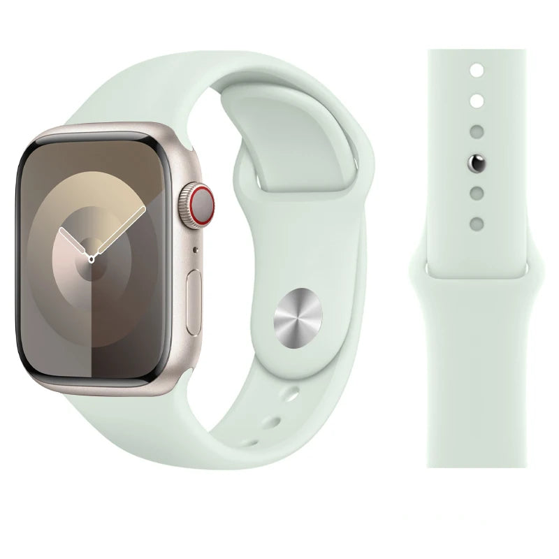 Official Silicone band for Apple Watch band Ultra 2 49mm 44mm 40mm 41mm 45mm 38mm Sport band Apple Watch Series 9 7 5 SE 10 42mm 46mm