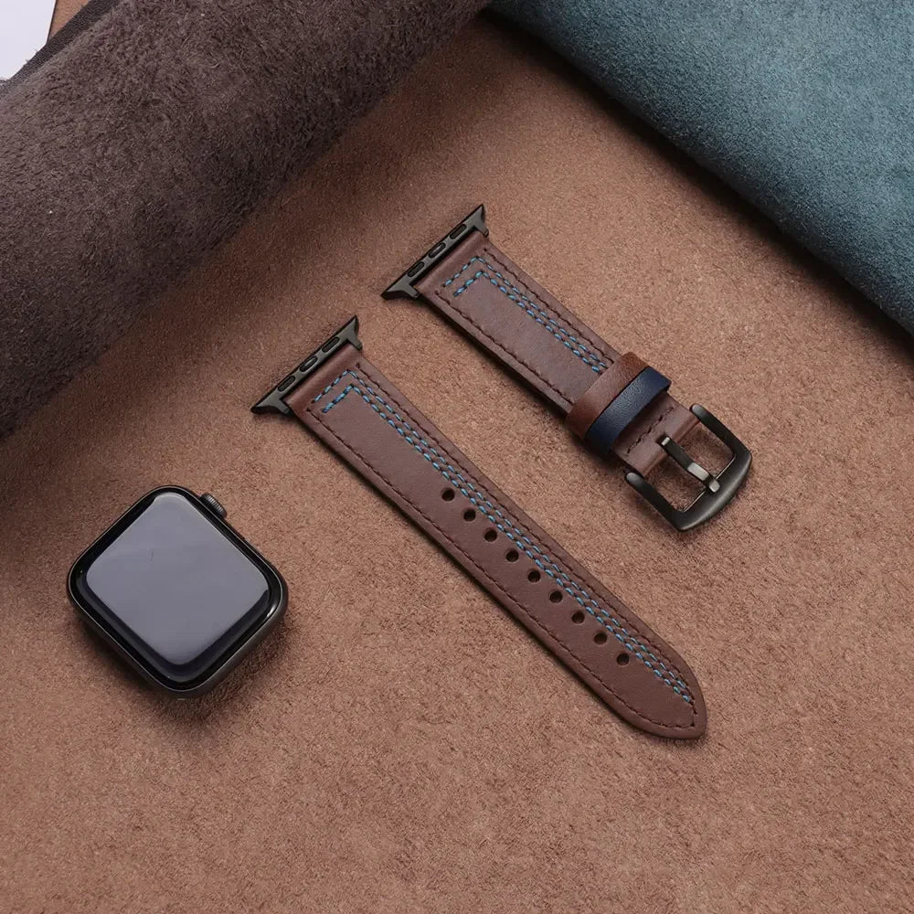 Leather loop band For Apple Watch band 40mm Ultra 49mm 41mm 42mm 38mm 46mm 44mm 45mm band Apple Watch Series 10 9 5 6 SE 8 7 3 4