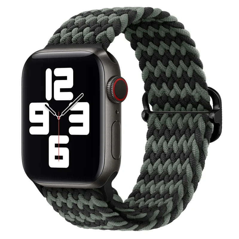 Braided Solo Loop band For Apple Watch band 40mm 44mm 45mm 41mm 38mm 42mm 49mm band correa Apple Watch Series Ultra 9 8 7 6 5 SE