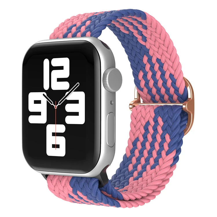 Braided Loop For Apple Watch band 49mm 44mm 45mm 41mm 42mm 38mm 40mm Elastic Solo band Apple Watch Ultra Series 7 SE 3 6 8 Band