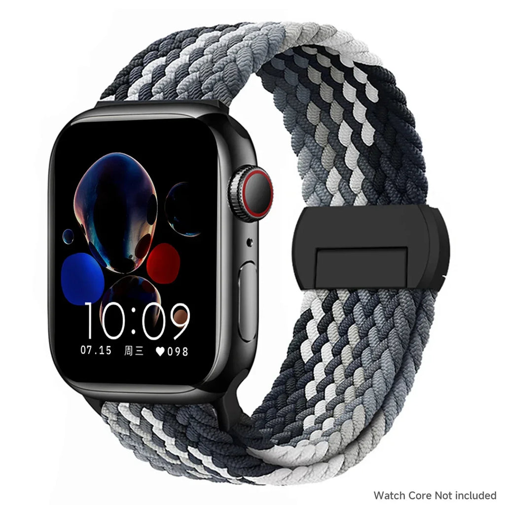 Braided band For Apple Watch band 44mm 40mm 45mm 49mm 41mm 38mm buckle band Apple Watch Series SE 10 9 8 7 6 Ultra 2 Magnetic Band