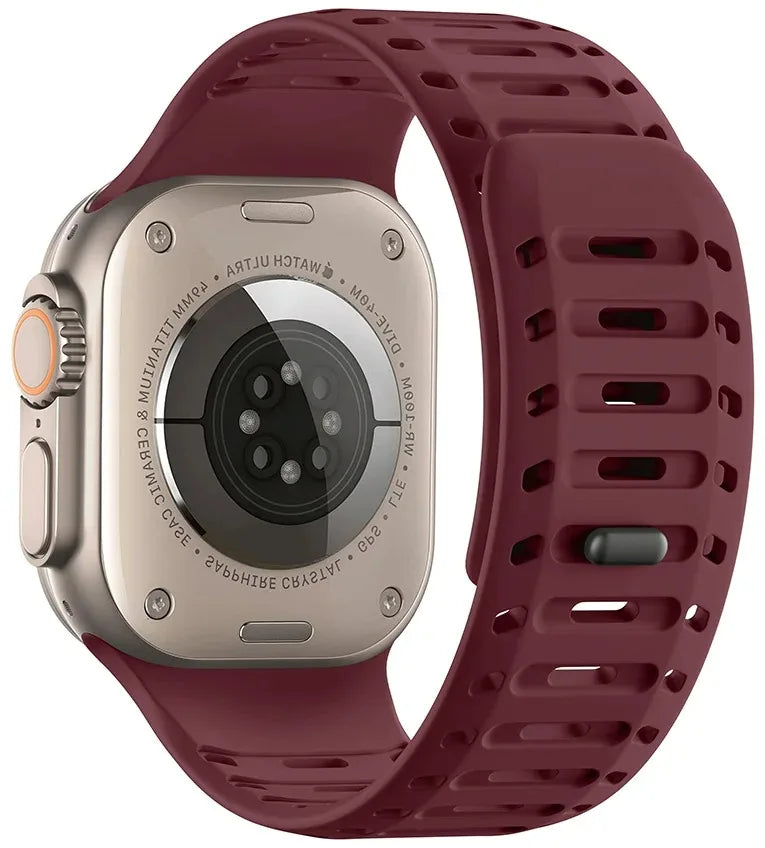 Magnetic Silicone band for Apple Watch Ultra 3 2 1 49mm Series 11 10 46mm Sport watch band Apple Watch 9 8 7 6 5 SE 3 45mm 44mm Band