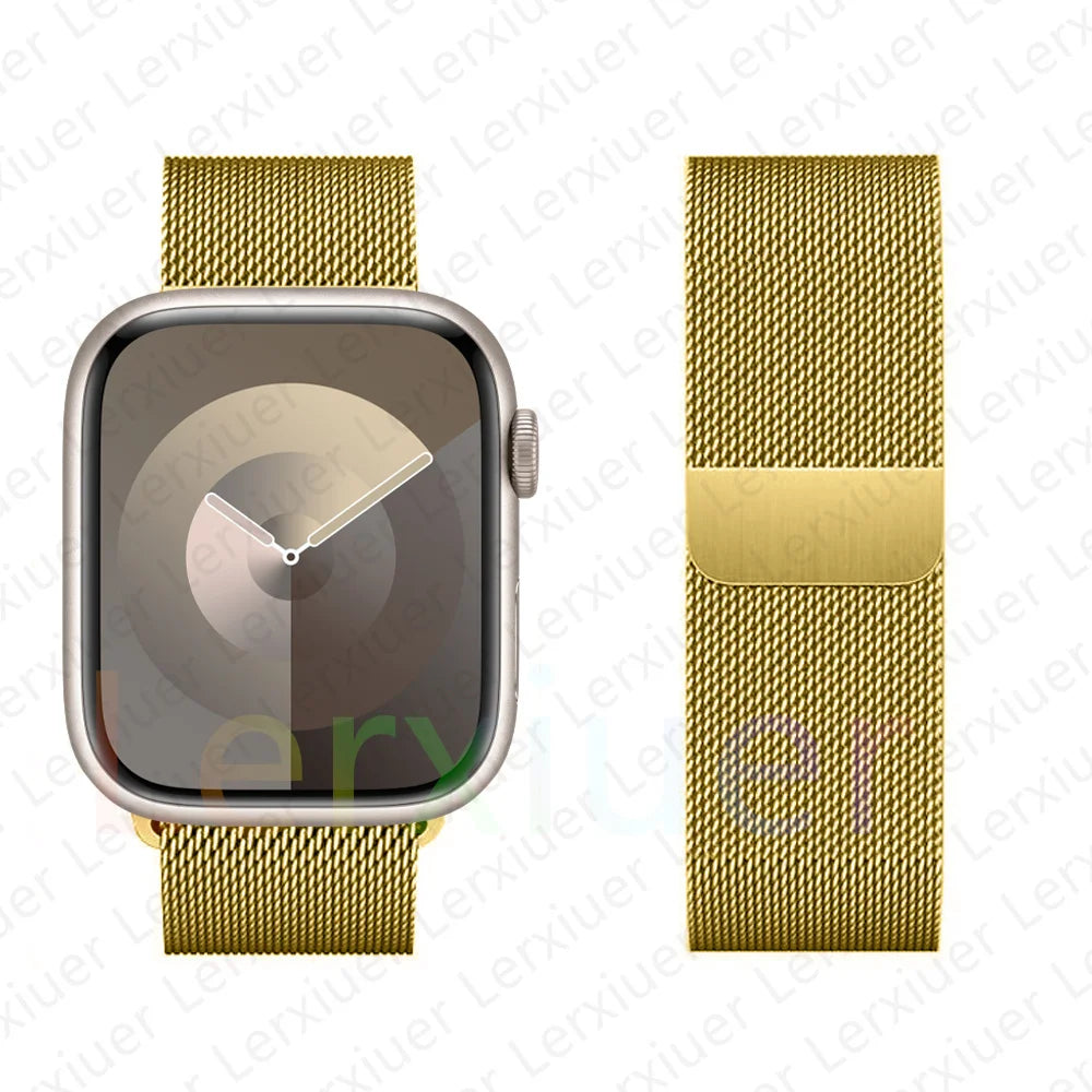 Milanese Loop For Apple Watch band 46mm 44mm 45mm 40mm 42mm 41mm 38mm 49mm band Apple Watch Series 10 Ultra 2 9 8 SE 7 6 5 Band