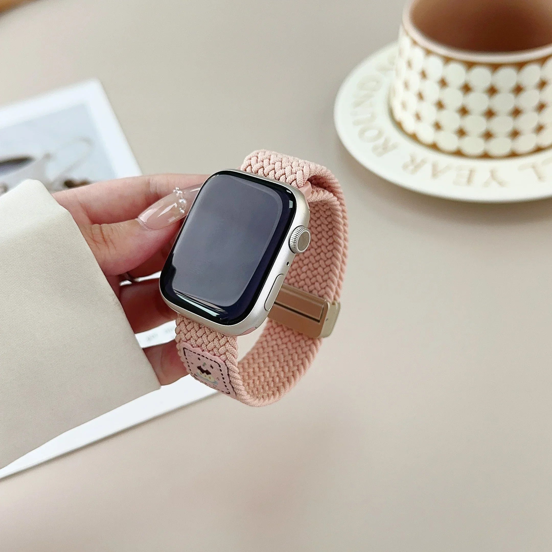 Nylon band For Apple Watch band Ultra 44mm 40mm 45mm 49mm 41mm 44mm magnetic buckle Braided band Apple Watch Series 10 9 SE 7 8