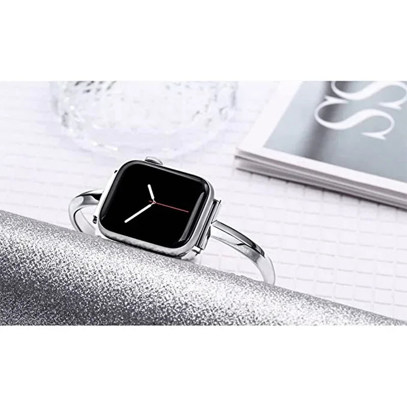 Luxury Watch band for Apple Watch Series 8 7 41mm 45mm 6 SE 5 4 Women Diamond Steel band Apple Watch Ultra 49mm 44mm 40mm 42mm 38mm band
