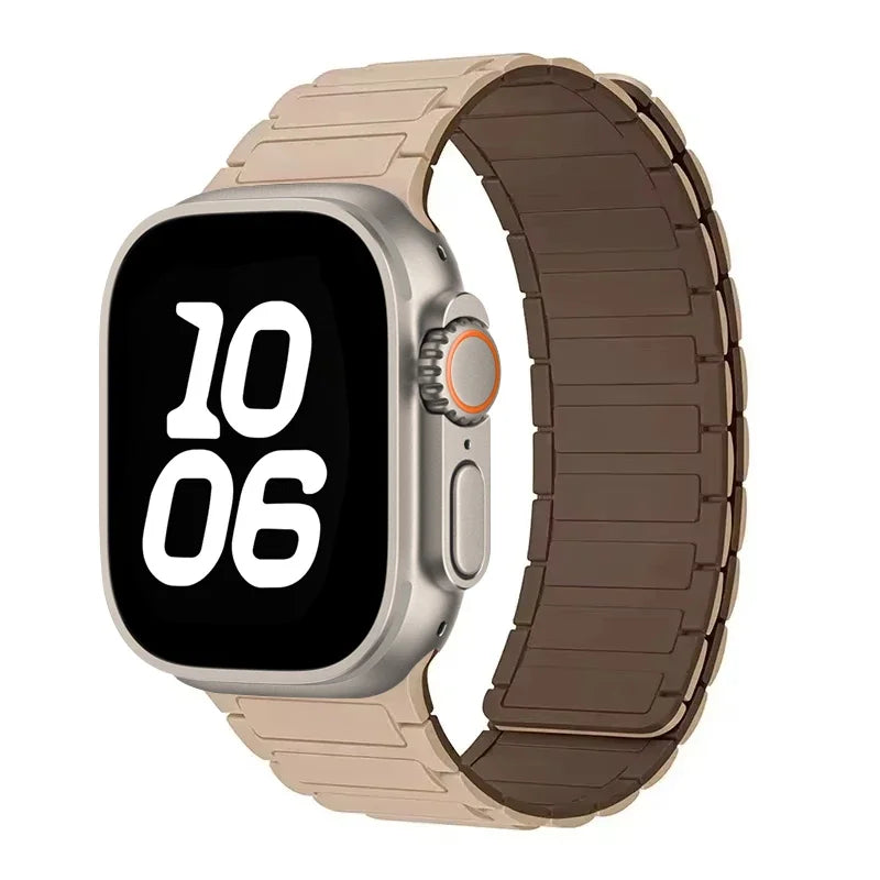 Silicone band for Apple Watch 46mm 42mm 49mm 45mm 41mm 44mm 40mm Magnetic band for Apple Watch Ultra 2 Series 10 9 8 7 6 SE 5 4 3