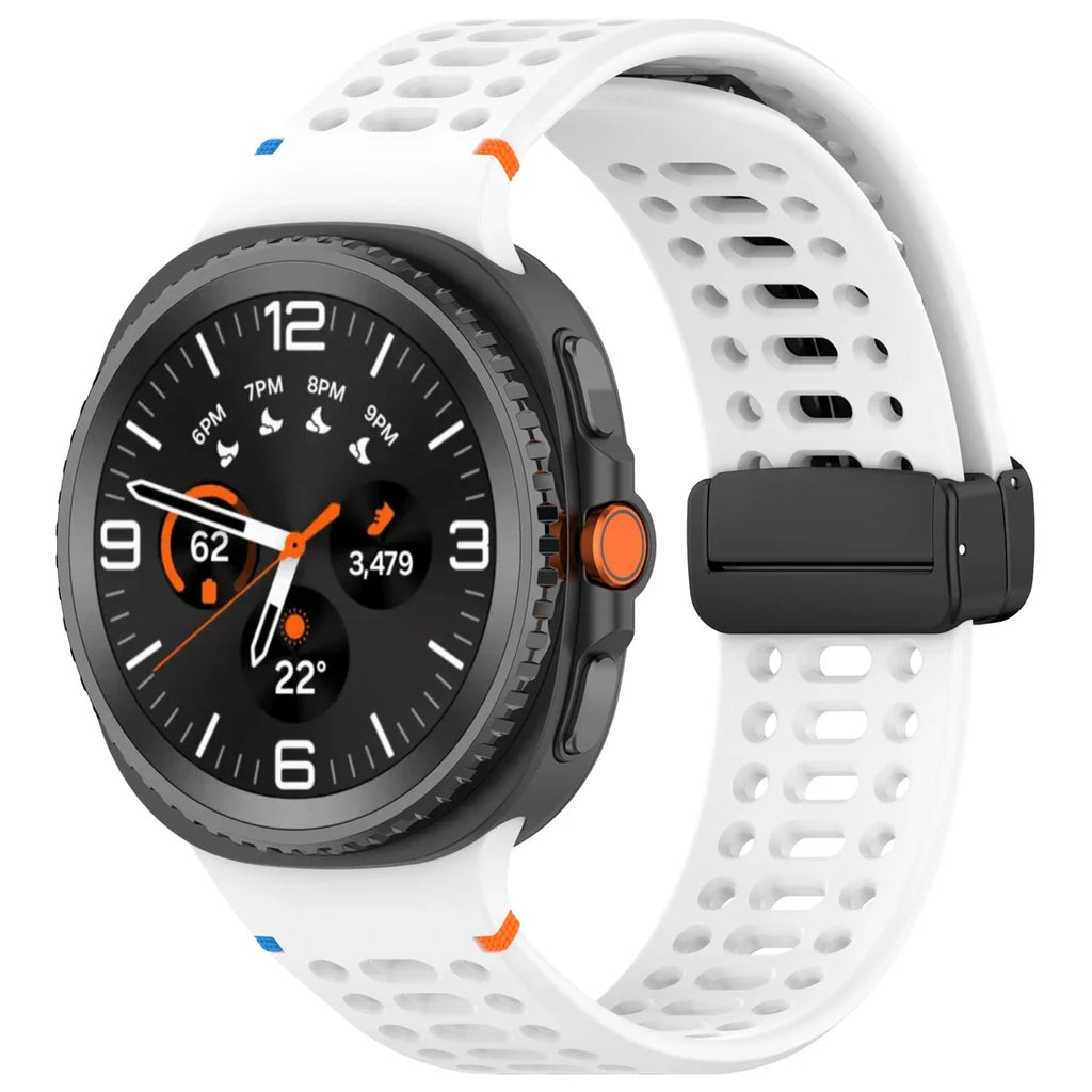 Air Hole Strap for Samsung Galaxy Watch 8 40mm 44mm Silicone Magnetic Buckle Wristband for Galaxy Watch 8 Classic Accessories