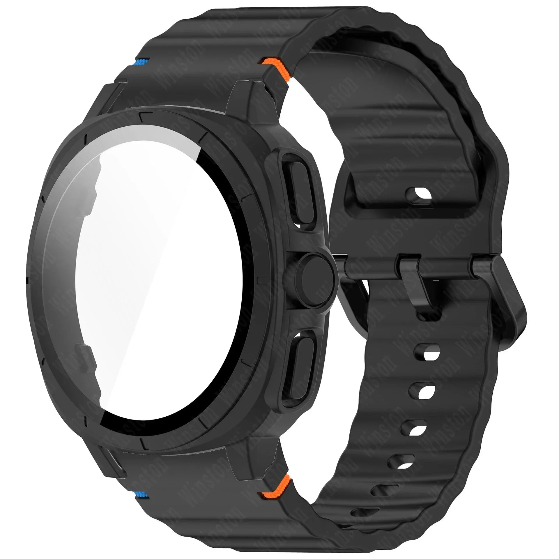 Case+Strap for Samsung Galaxy Watch 7 40mm 44mm Appearance Upgrade Ultra 47mm for Galaxy Watch 7 Sports silicone Bracelet