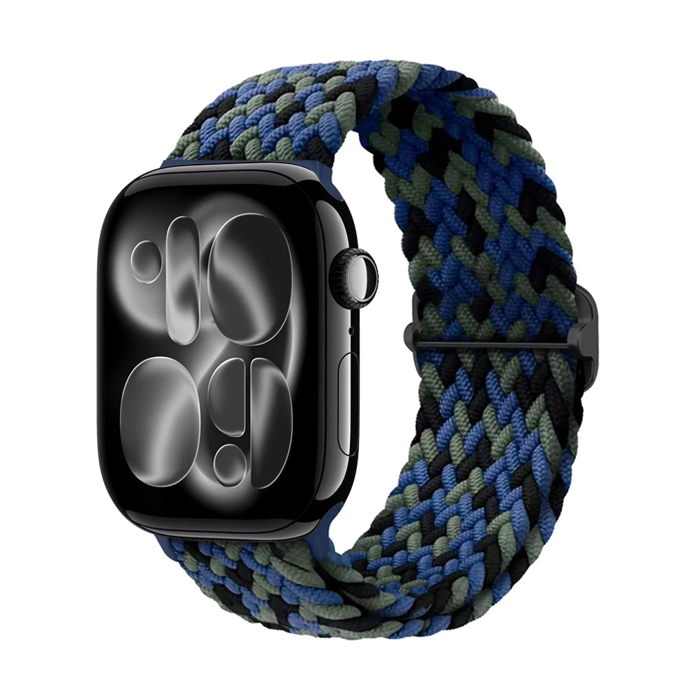 band for Apple Watch 11 band 42mm 46mm 44mm 40mm 45mm Apple Watch Ultra 3 49mm Elastic Braided band correa Series 10 9 8 7 6 SE