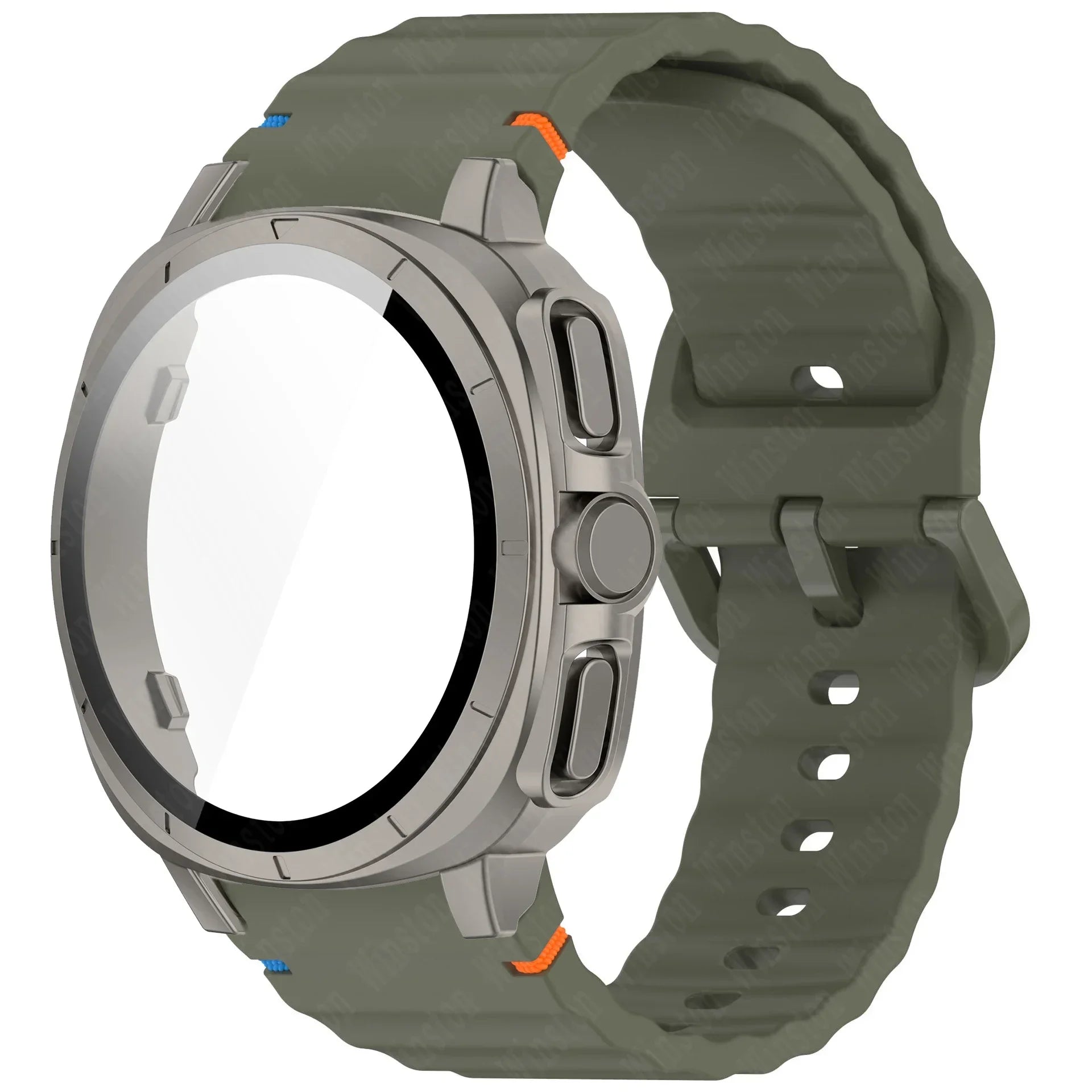 Case+Strap for Samsung Galaxy Watch 7 40mm 44mm Appearance Upgrade Ultra 47mm for Galaxy Watch 7 Sports silicone Bracelet