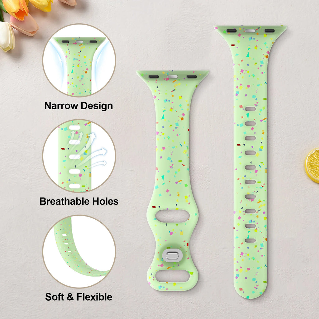 Slim Silicone band for Apple Watch band 40mm 41mm 45mm 44mm 38mm 49mm 42mm 46mm band Apple Watch Series 10 9 8 7 6 3 SE Ultra 2