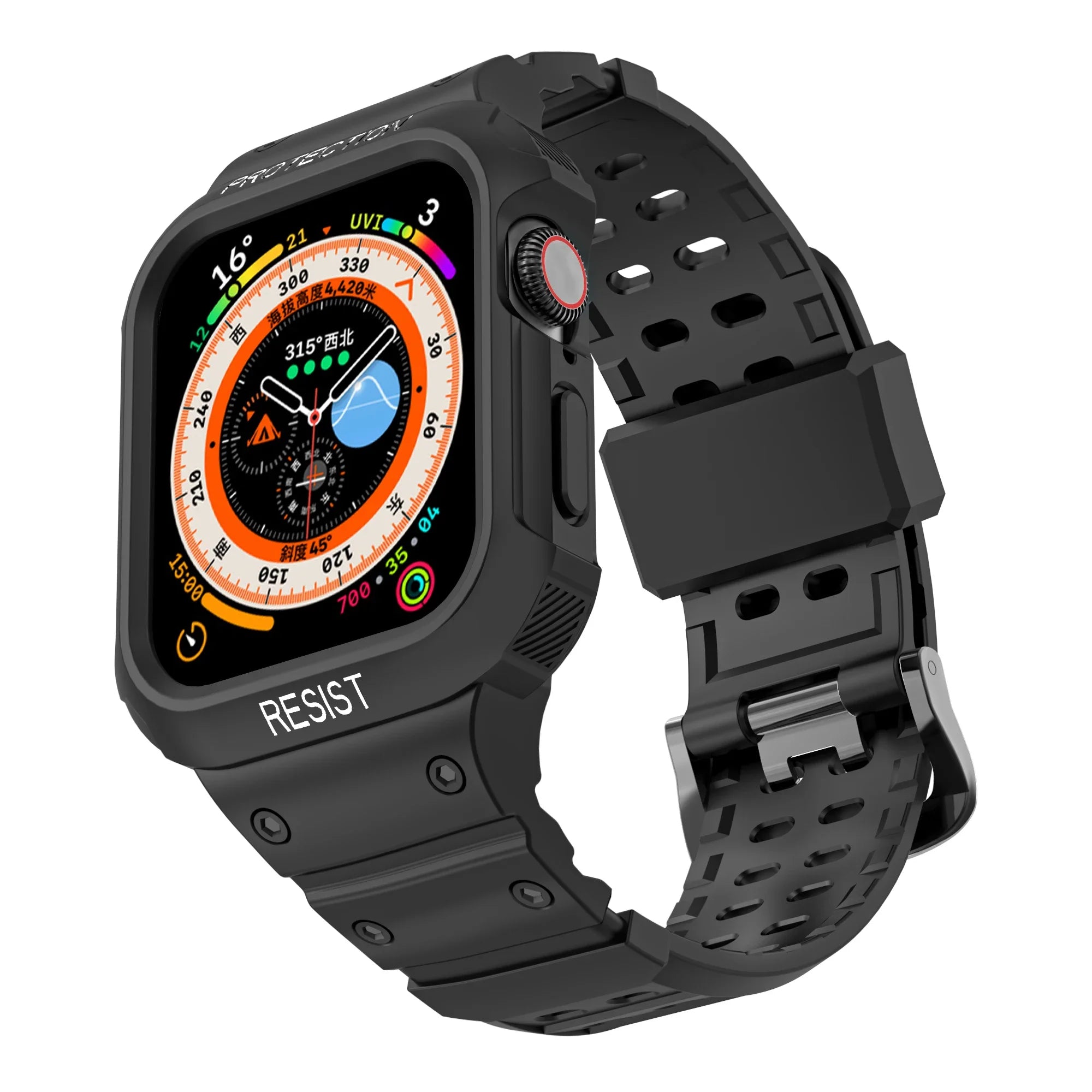 For Apple Watch 45mm 44mm 42mm 41mm 40mm Apple Watch Series 9 8 7 6 5 SE 4 3 2 1 band , Sport Protective Replacement Wristband