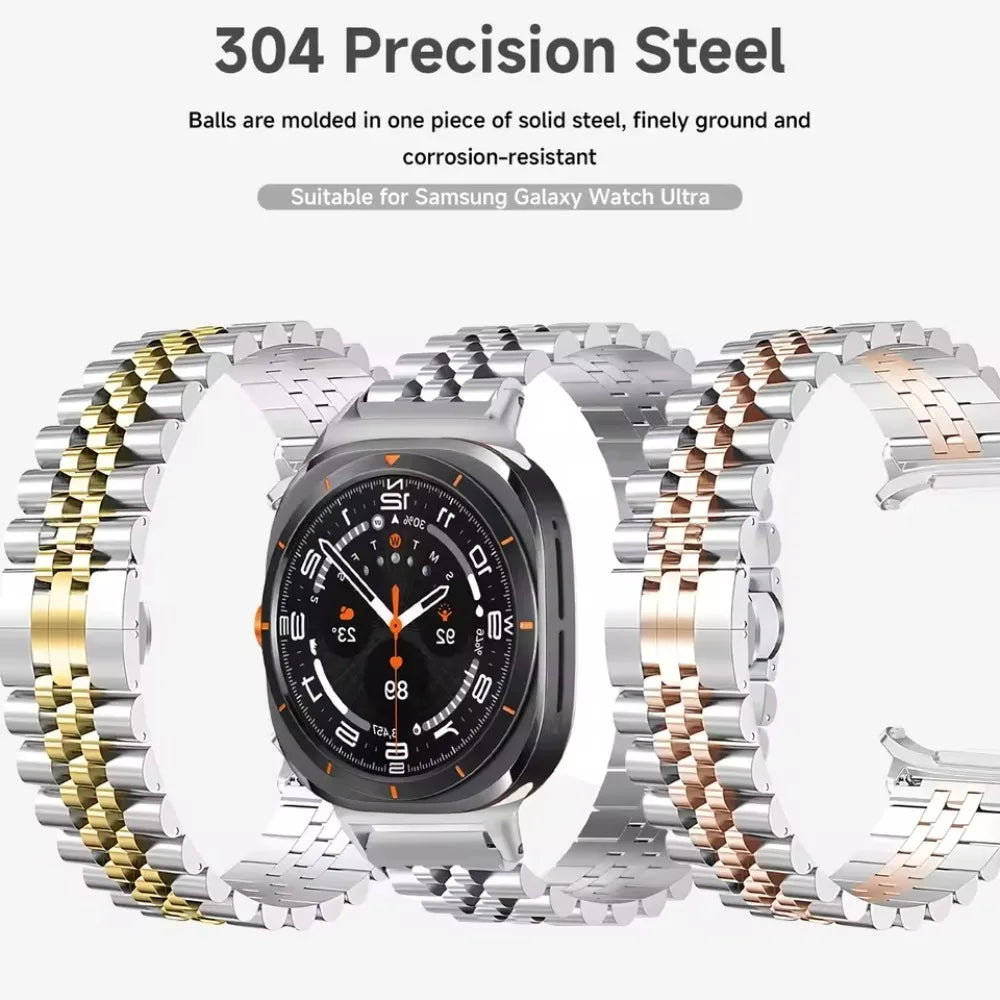 Metal Strap for Samsung Galaxy Watch 2025 Ultra 47mm Stainless Steel Adjustable Comfortable Band for Galaxy Watch 8-7 Ultra 47mm