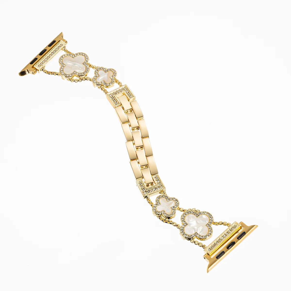 Diamond Four leaf Clover metal band for Apple Watch Ultra 2 49mm 46mm 44mm 42mm 41mm 40mm 38mm band for Apple Watch Series 10 9 8 7 SE 6 ban