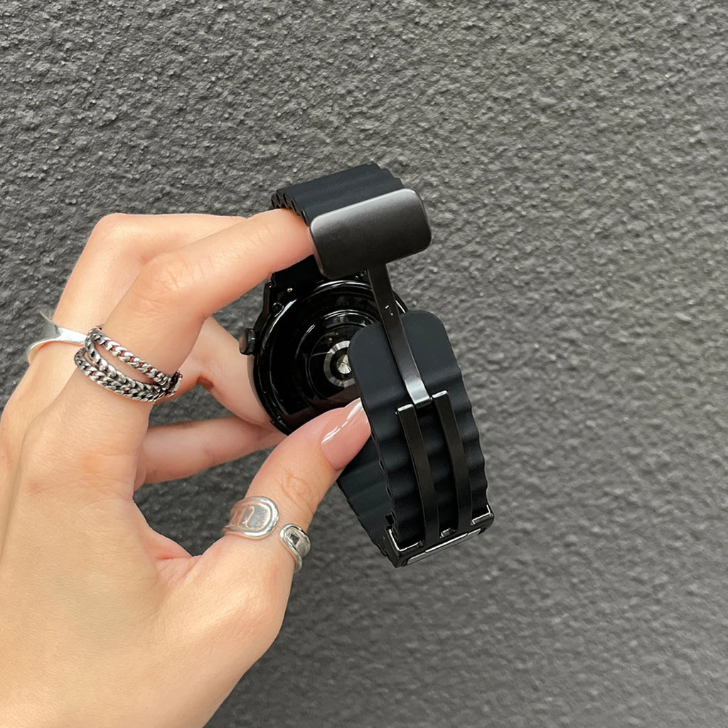 Ocean Silicone Loop Strap For Samsung Galaxy Watch 7 6 5 40mm 44mm Adjustable Bracelet Watchband For Galaxy 4 6 Classic 20/22mm