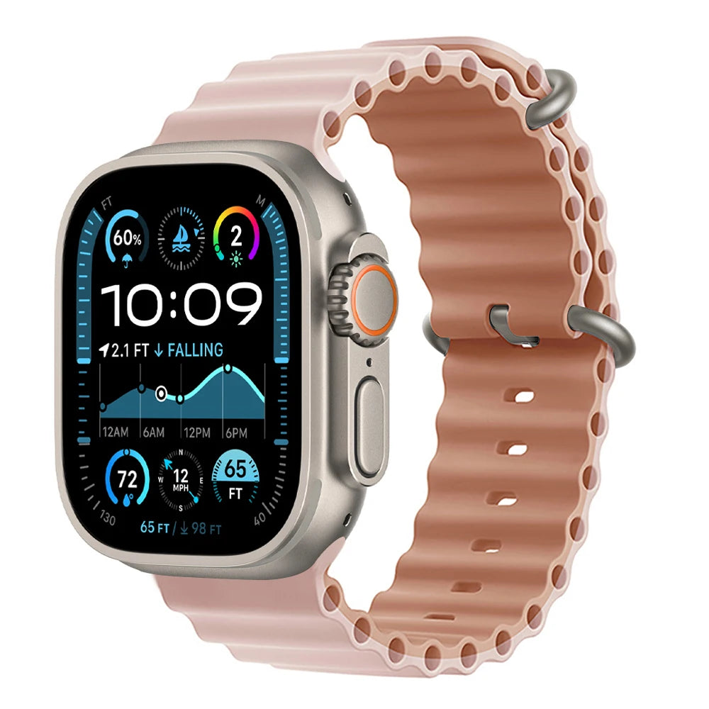 Ocean band for Apple Watch Ultra 3 2 band 49mm 46mm 44mm 40mm 45mm 41mm 42mm Correa band Apple Watch Series 11 10 9 SE 8 7 6 5 4