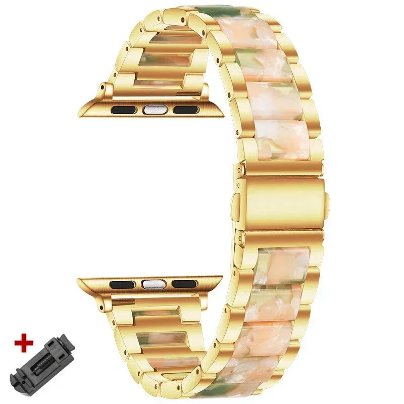 Women Resin band for Apple Watch Ultra 3 2 49mm 11 10 42mm 46mm 9 8 41mm 45mm Luxury band for Apple Watch 6 5 SE 40mm 44mm Band