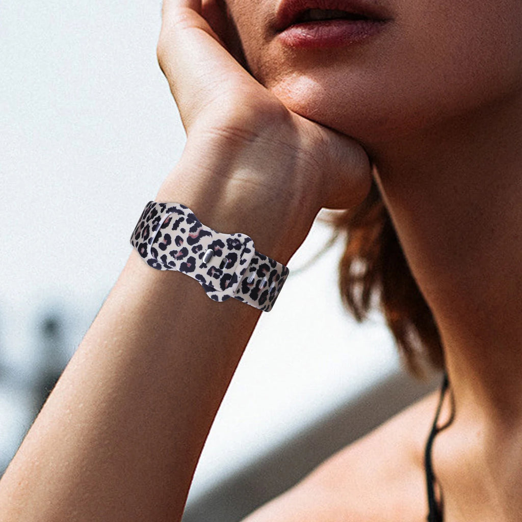 For Apple Watch 38mm 40mm 41mm 44mm 45mm Series 10 42mm 46mm 49mm Animal print silicone watchband for Apple Watch Series 10 9 8 7 6 5 4 3 2