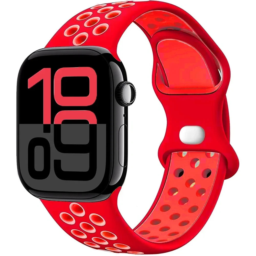 Silicone band for Apple Watch Series 11 10 46mm 42mm Sport band Apple Watch 9 8 7 6 5 SE 4 Ultra 3 2 49mm 45mm 44mm 40mm 41mm Band