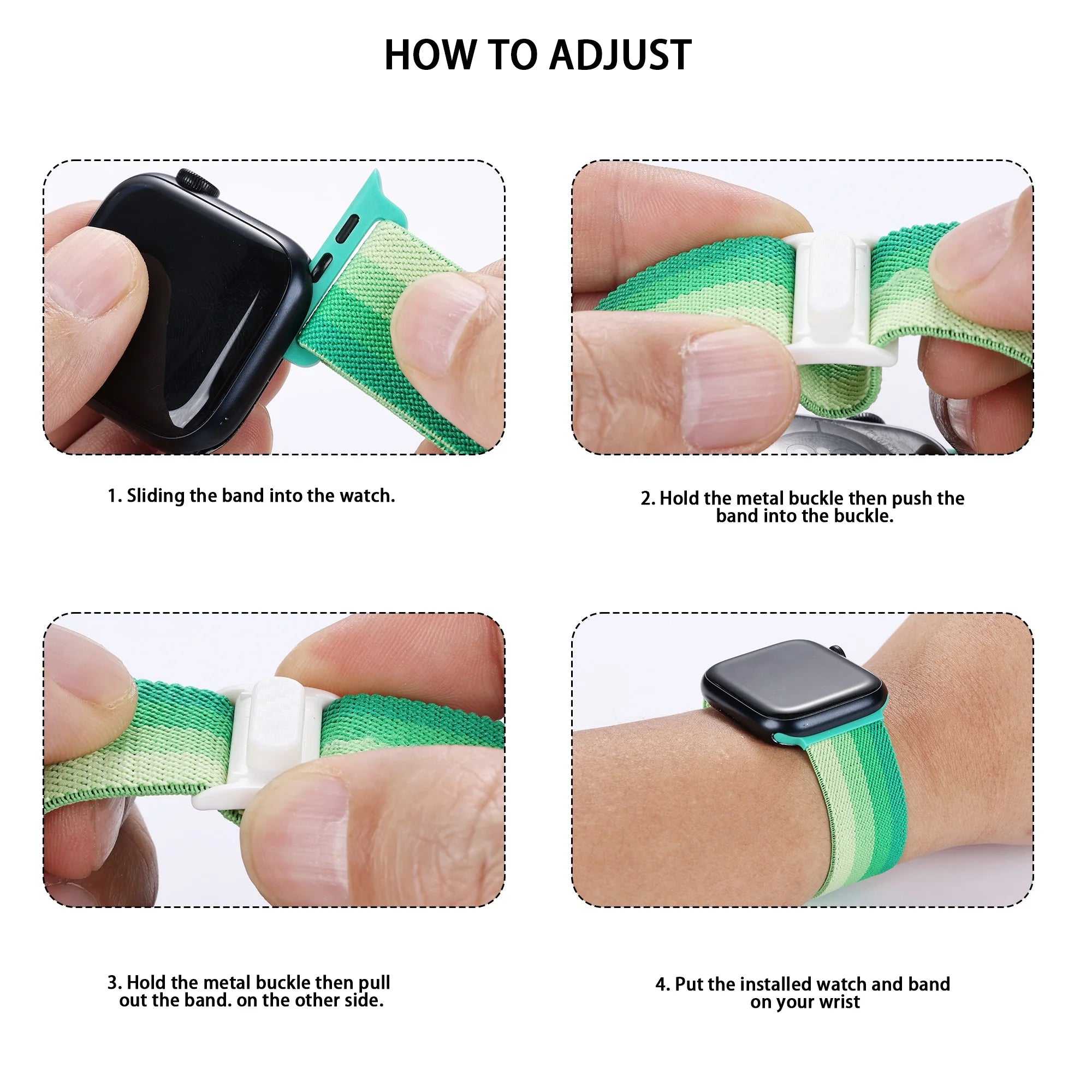 Nylon band For Apple Watch band 42mm 46mm 45mm 40mm 44mm 41mm 49mm Elastic carbon band Apple Watch Series11 10 9 8 7 SE Ultra 2 3 band