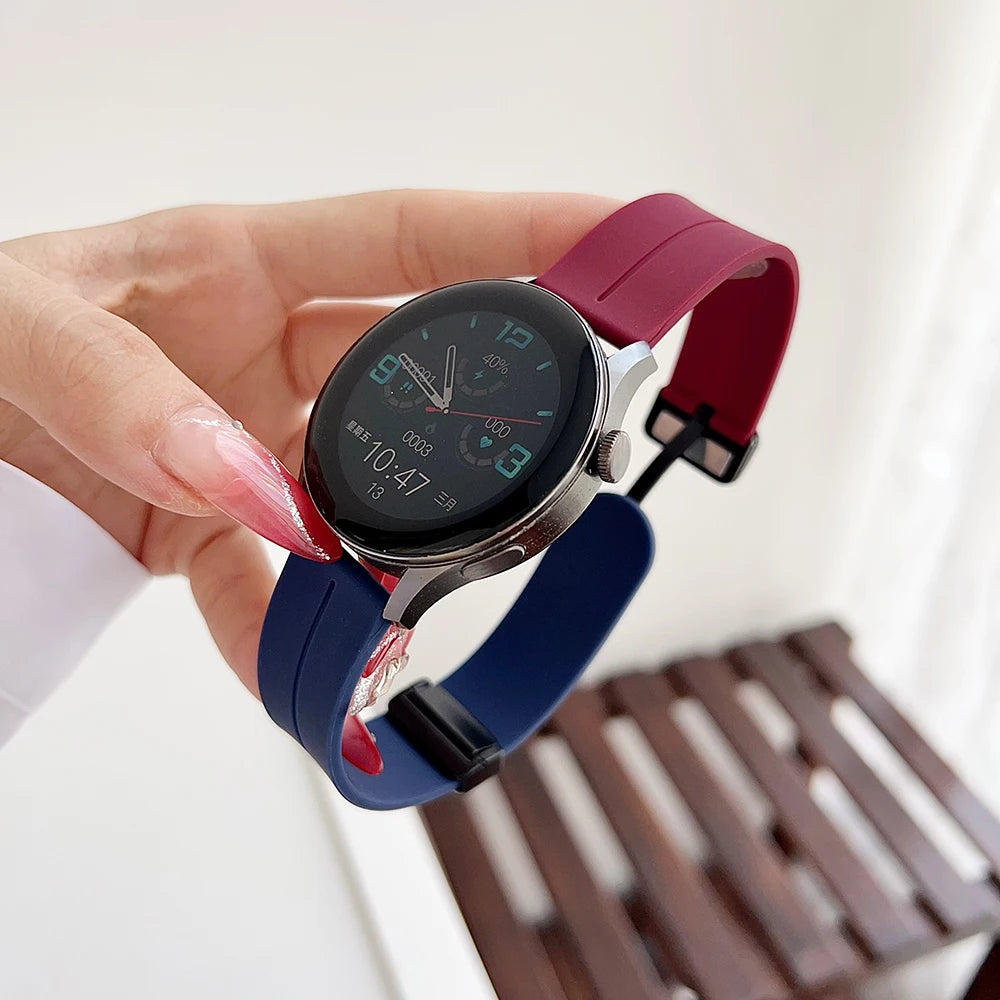 Silicone Loop Strap For Samsung Galaxy Watch 7 6 5 40mm 44mm Adjustable Bracelet Watchband For Galaxy 4 6 Classic 20/22/18mm