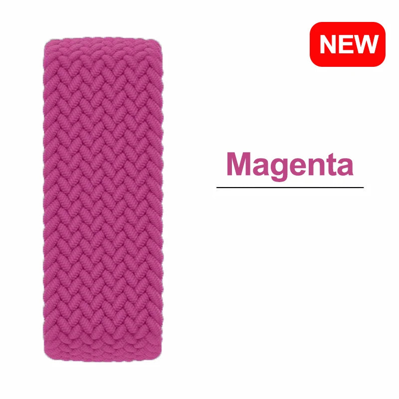 Braided solo loop band For Apple Watch 10 11 band 44mm 40mm 45mm 46mm 49mm 41mm correa band Apple Watch Series SE 8 9 Ultra 2 3