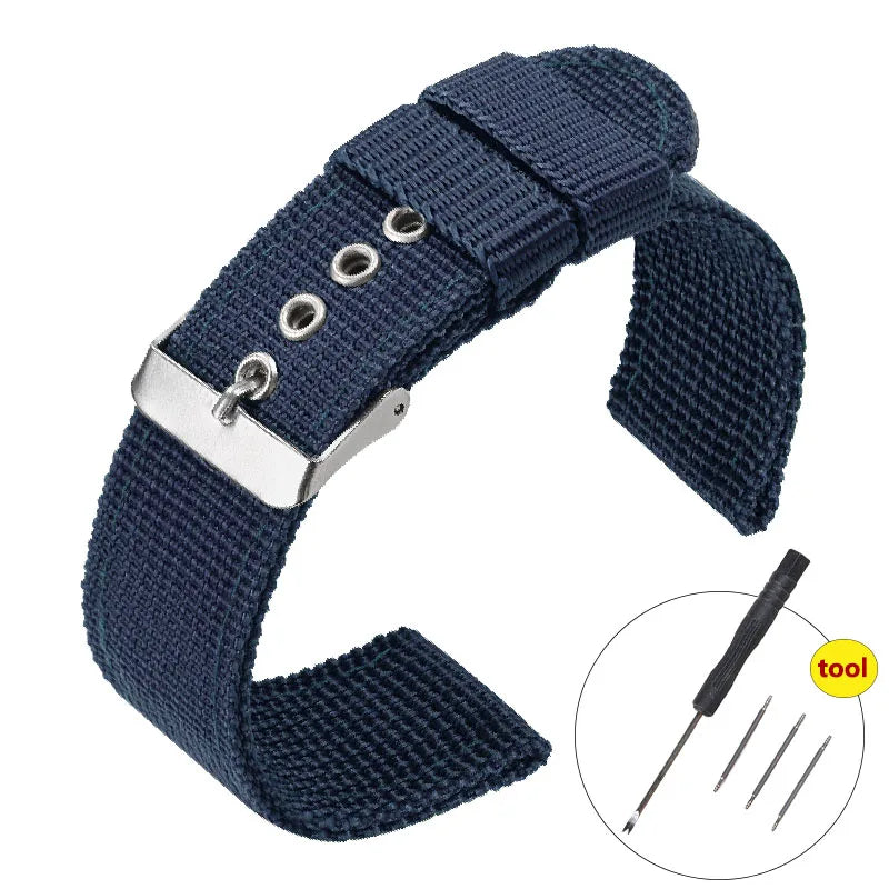 18mm 20mm 22mm Band Nylon Watch Strap for Samsung Galaxy Watch 5 Pro 42mm 46mm Active1 Active2 Gear S3 Frontier Sports