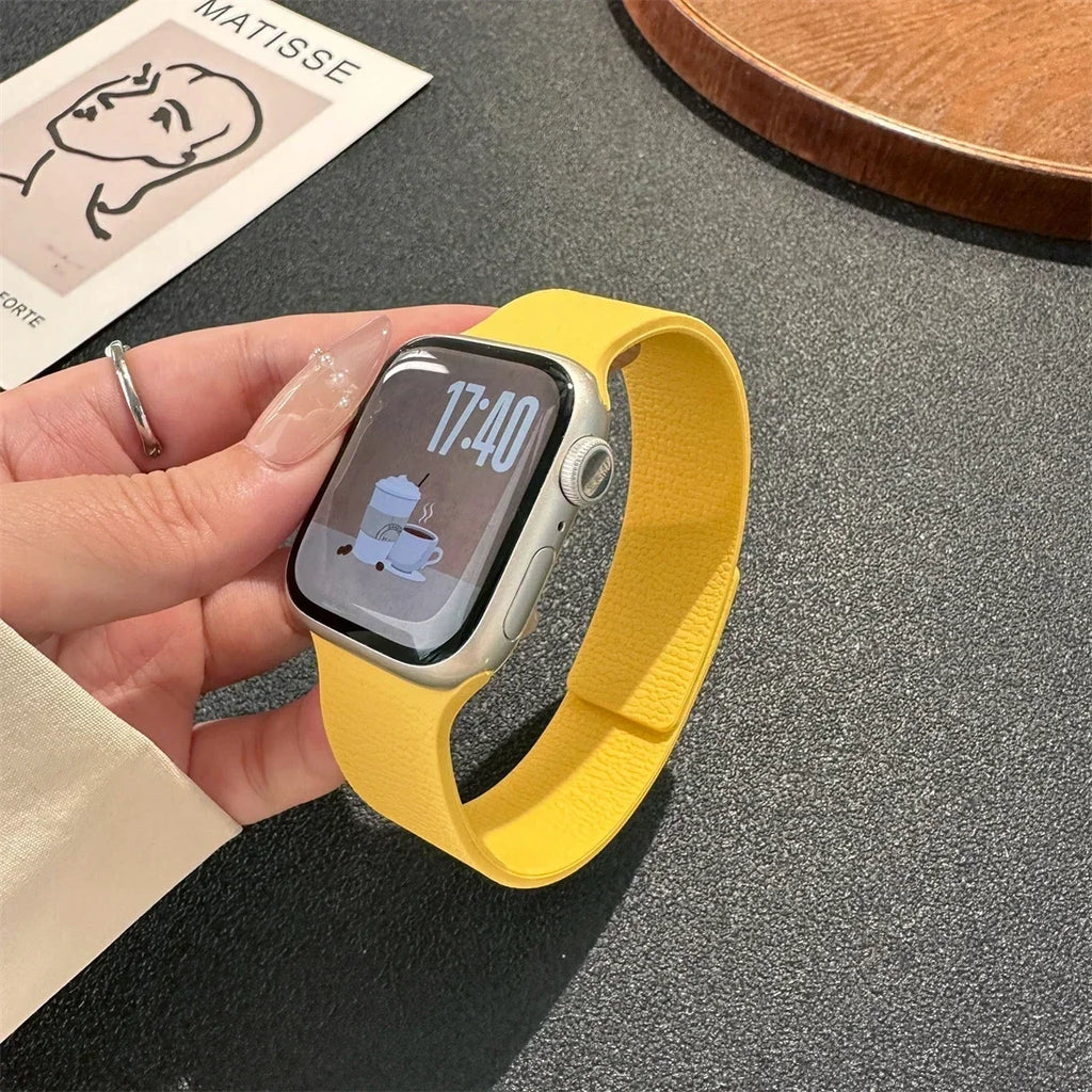 Magnetic band for Apple Watch Ultra3 2 1 49mm 45mm 42mm 46mm 40mm 41mm 2025 New silicone sport band Series 11 10 9 8 7 6 5 4 SE